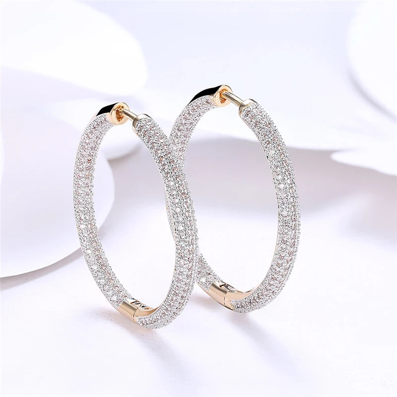 925 STERLING SILVER BIG CIRCLE HOOP