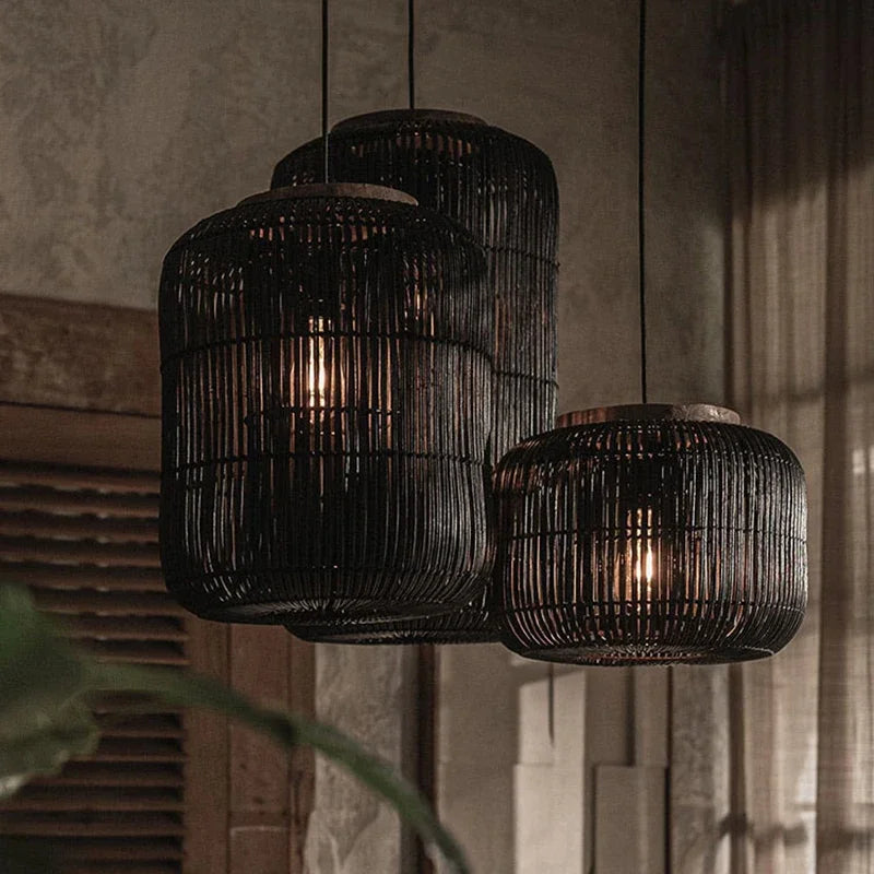 LED RATTAN PENDANT