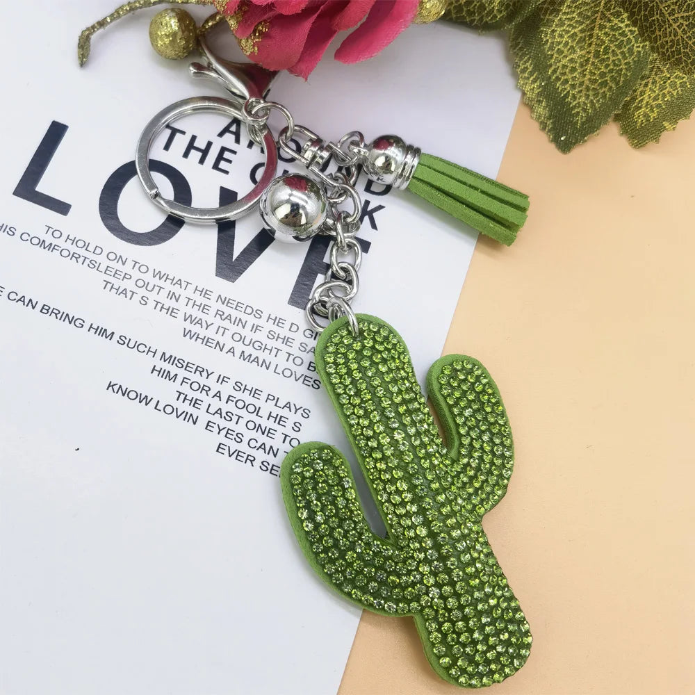 CACTUS CRYSTAL KEYRINGS