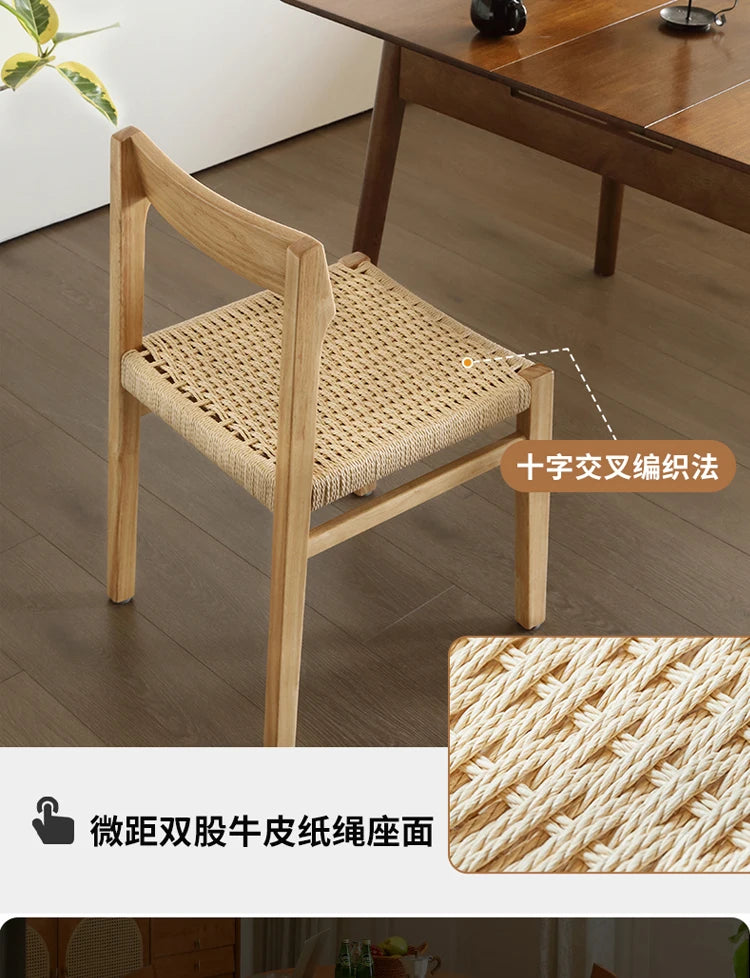 JAPANESE-STYLE SOLID WOOD CHAIR