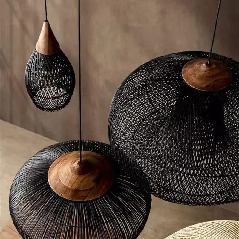 HANDMADE RATTAN LAMPS