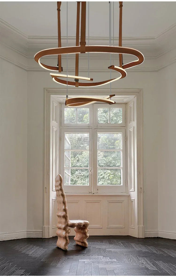 LEATHER LED CHANDELIER