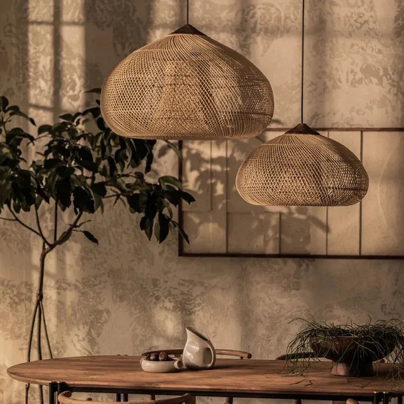 HANDMADE RATTAN LAMPS