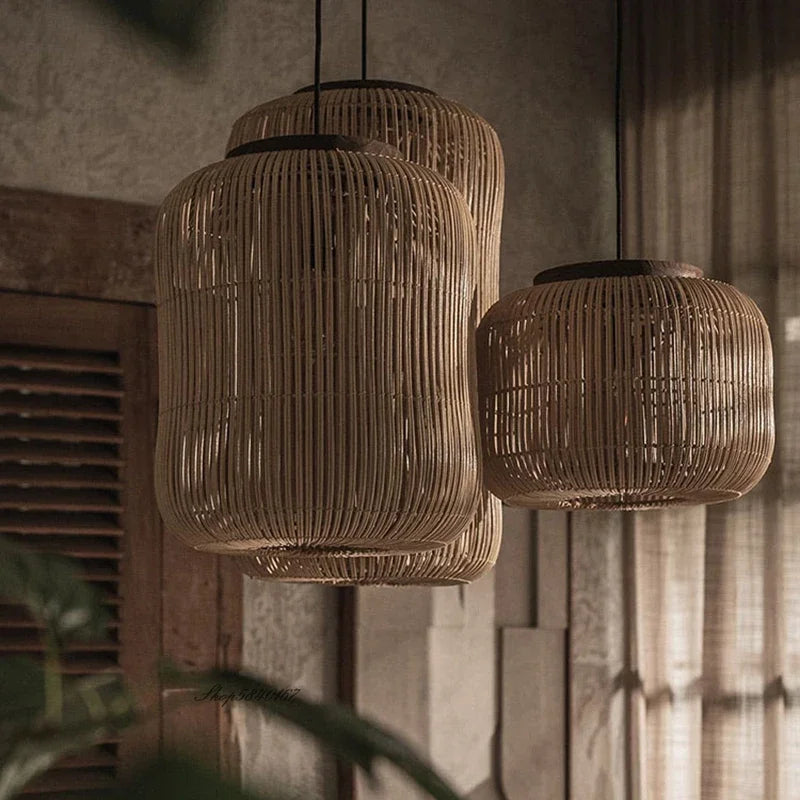 LED RATTAN PENDANT