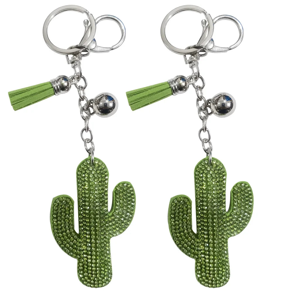 CACTUS CRYSTAL KEYRINGS