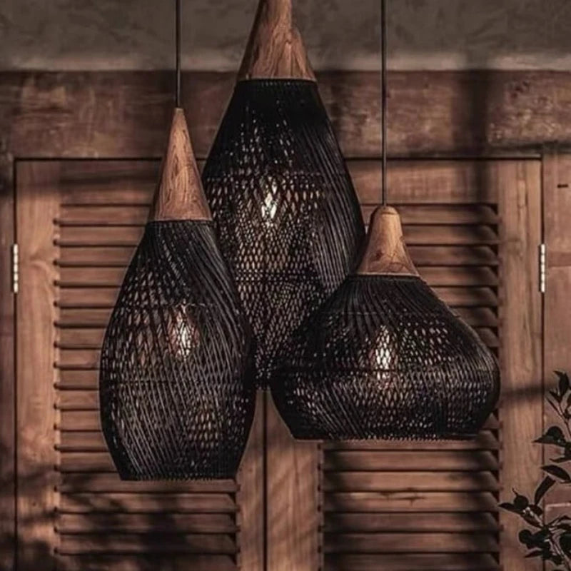 HANDMADE RATTAN LAMPS