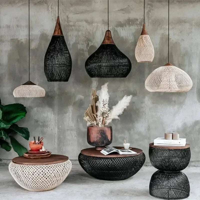 HANDMADE RATTAN LAMPS