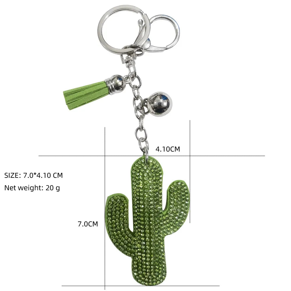 CACTUS CRYSTAL KEYRINGS