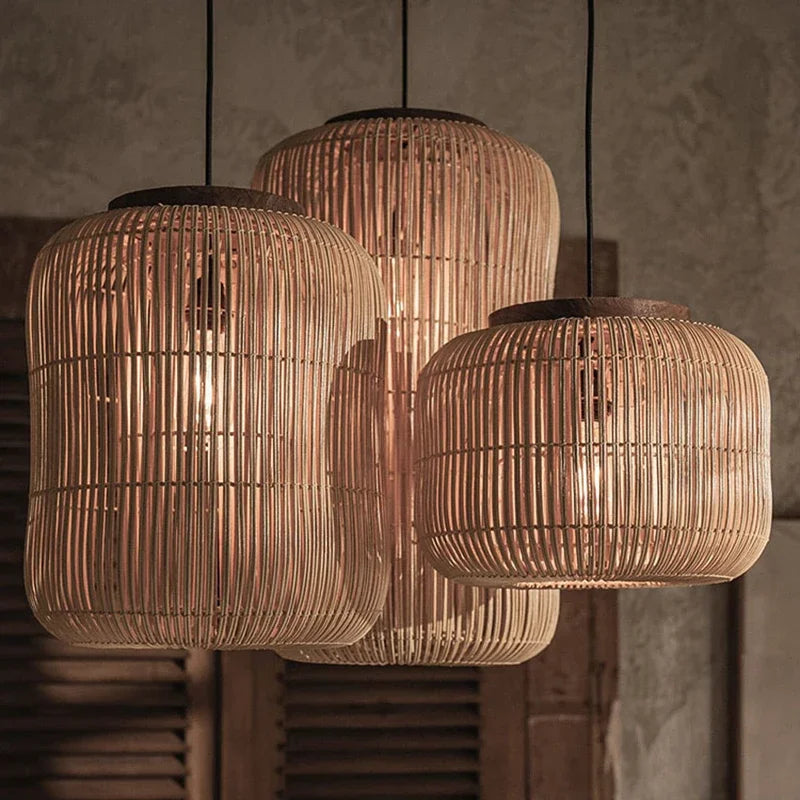 LED RATTAN PENDANT