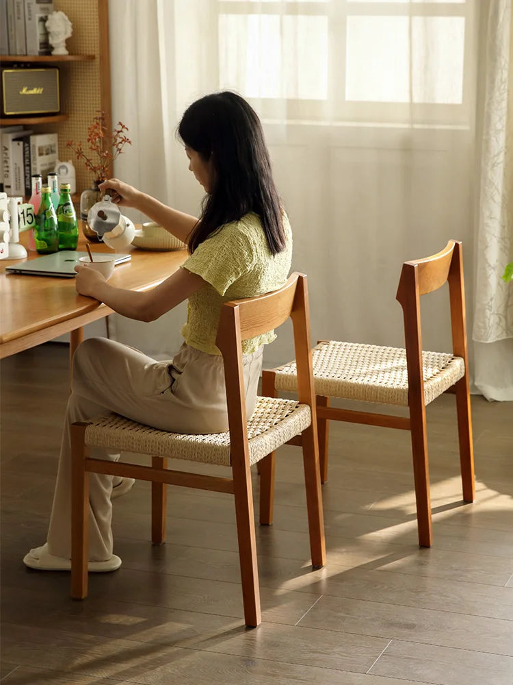 JAPANESE-STYLE SOLID WOOD CHAIR