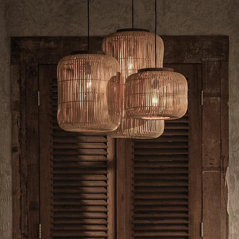 LED RATTAN PENDANT