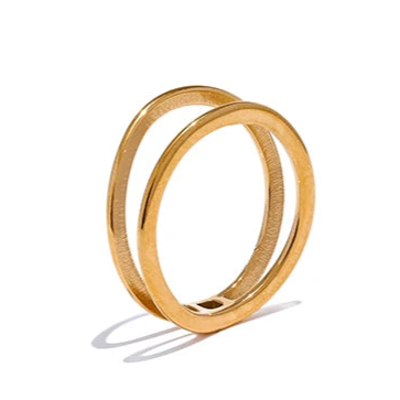 Thin Double Round Ring