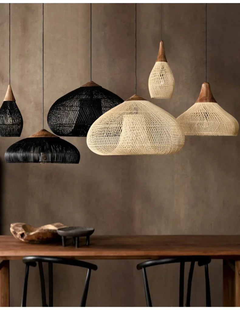 HANDMADE RATTAN LAMPS