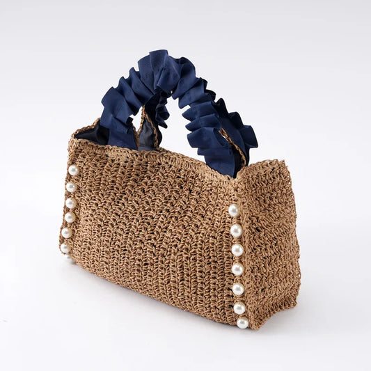 PEARLS STRAW BAG